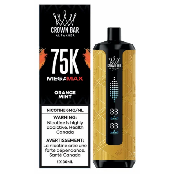 Al Fakher Crown Bar 75K Mega Max Disposable Vape - Orange Mint