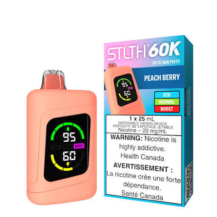 STLTH 60K PEACH BERRY DISPOSABLE VAPE (60000 PUFFS)