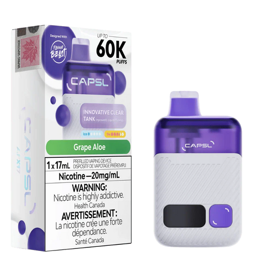 Capsl 60k Puffs by Flavour Beast - Grape Aloe | 20mg/ml