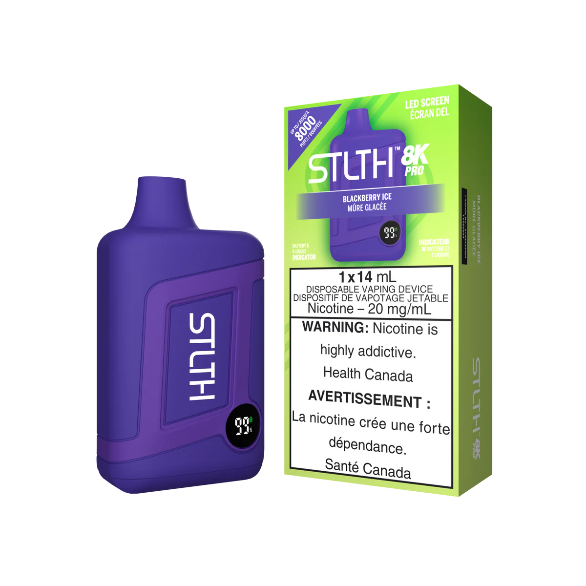 STLTH 8K PRO DISPOSABLE VAPE - BLACKBERRY ICE