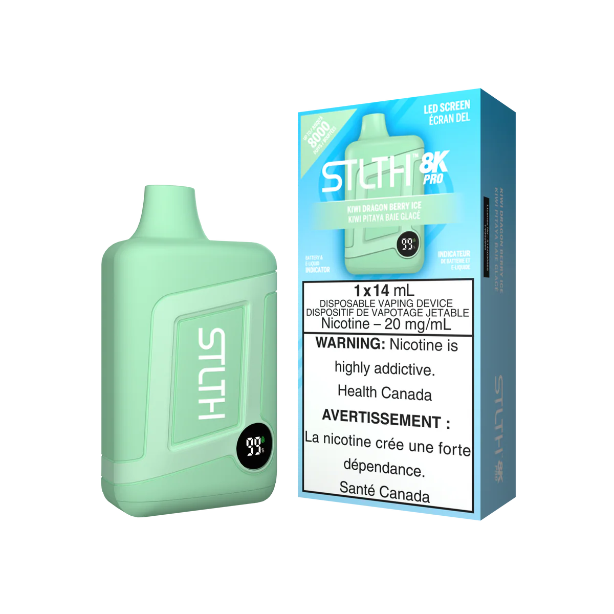 STLTH 8K PRO DISPOSABLE VAPE - KIWI DRAGON BERRY ICE