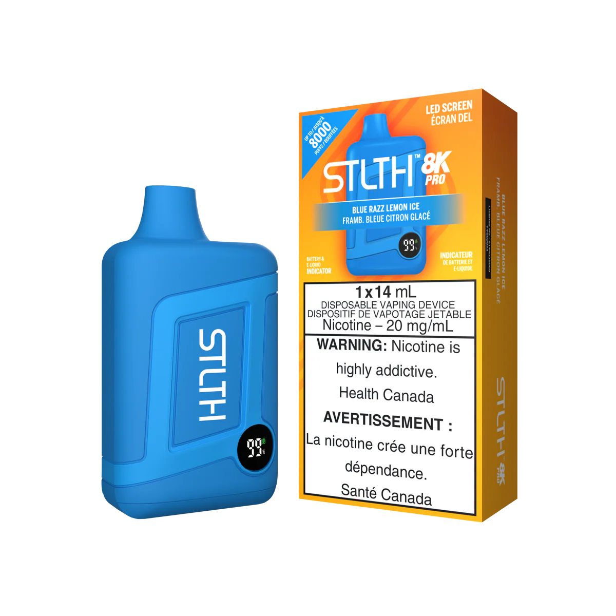 STLTH 8K PRO DISPOSABLE VAPE - BLUE RAZZ LEMON ICE