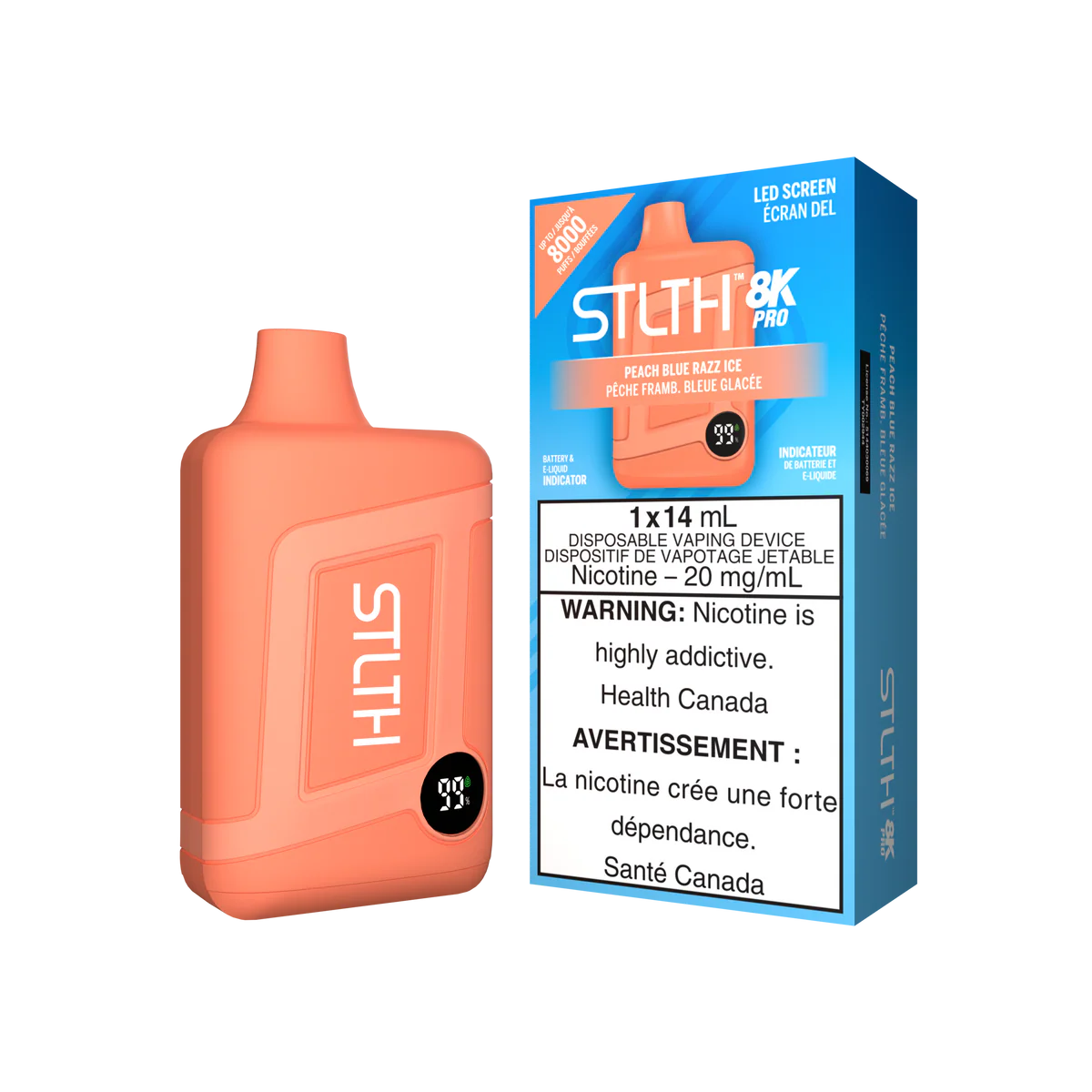 STLTH 8K PRO DISPOSABLE VAPE - PEACH BLUE RAZZ ICE