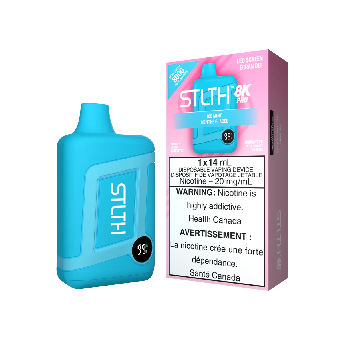 STLTH 8K PRO DISPOSABLE VAPE - ICE MINT