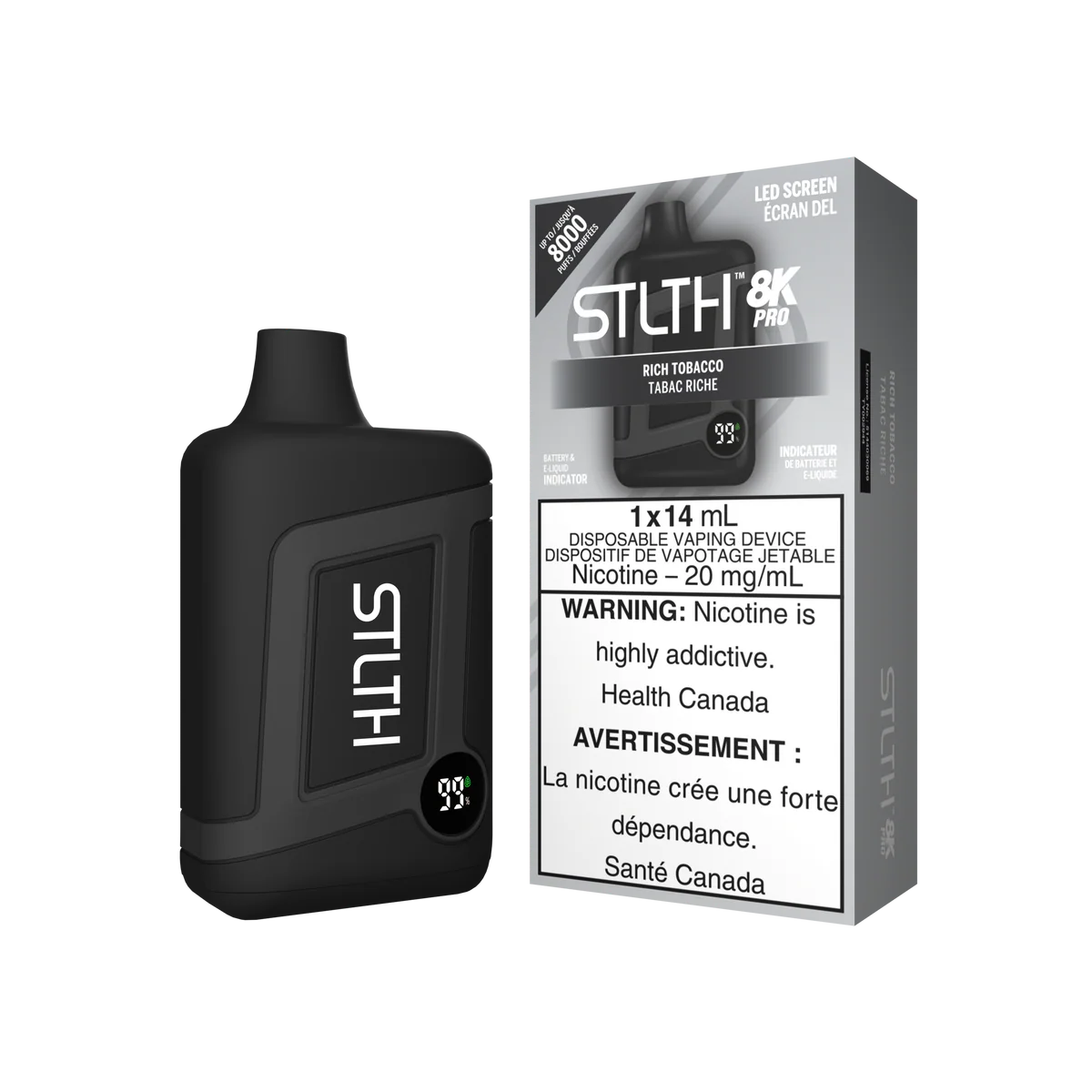 STLTH 8K PRO DISPOSABLE VAPE - RICH TOBACCO