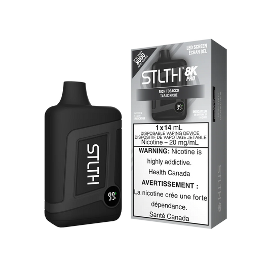 STLTH 8K PRO DISPOSABLE VAPE - RICH TOBACCO