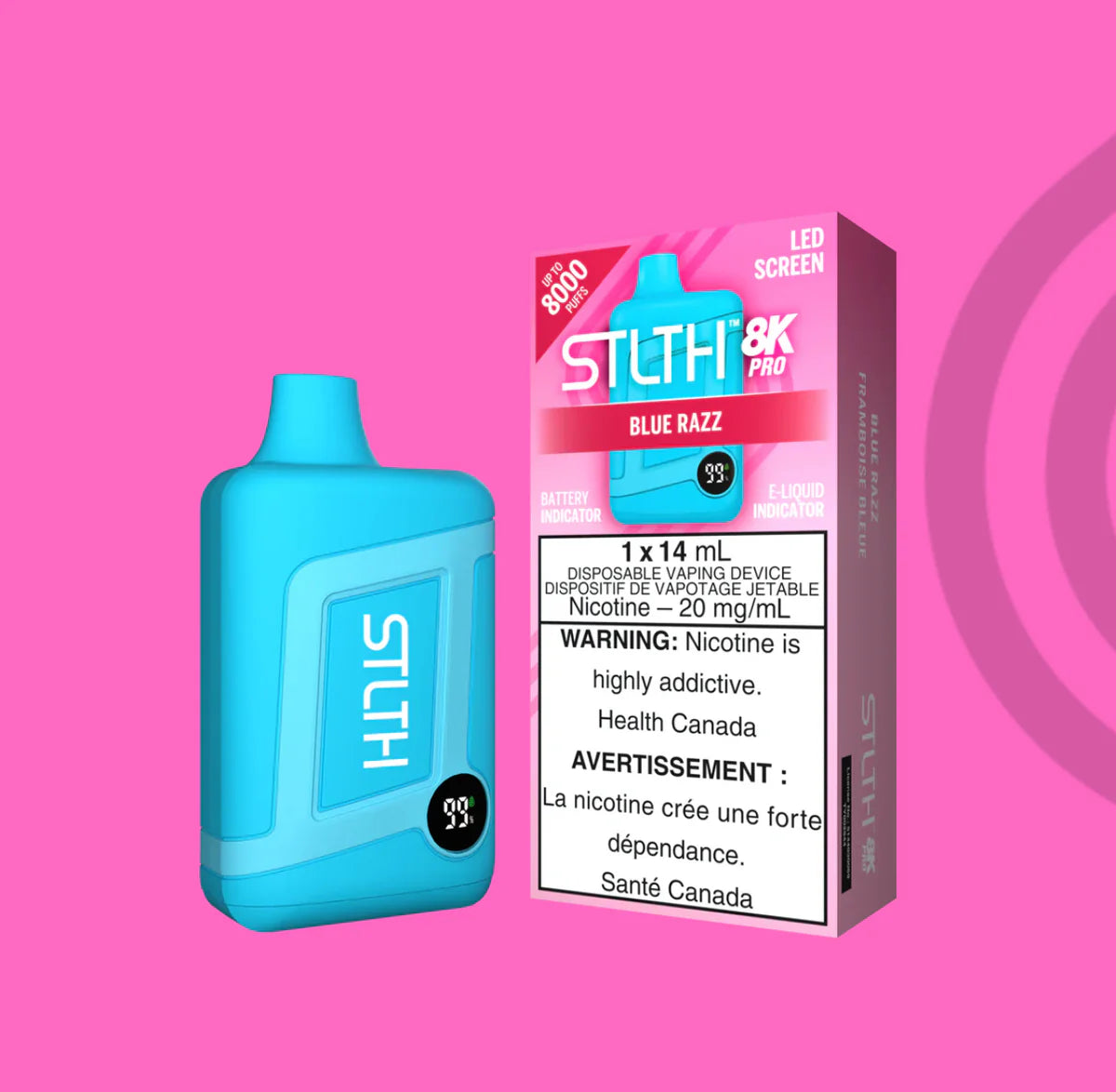STLTH 8K PRO DISPOSABLE VAPE - BLUE RAZZ